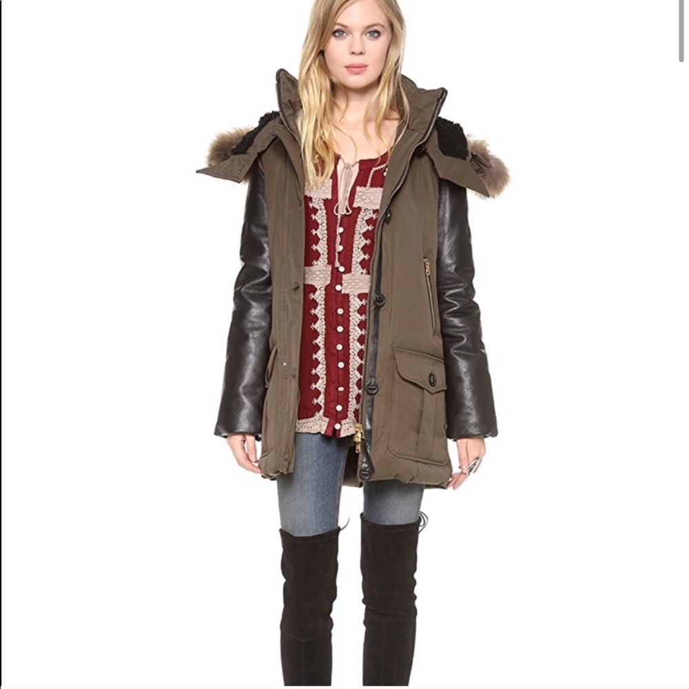 Mackage Cynthia Puffer Army Green Coat Sz XS